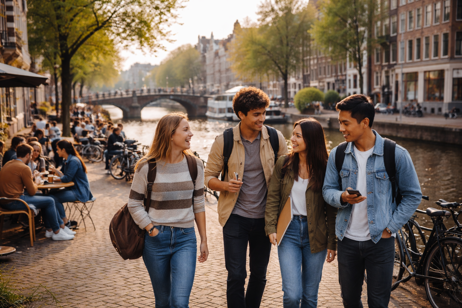 Erasmus student guide illustration for Amsterdam