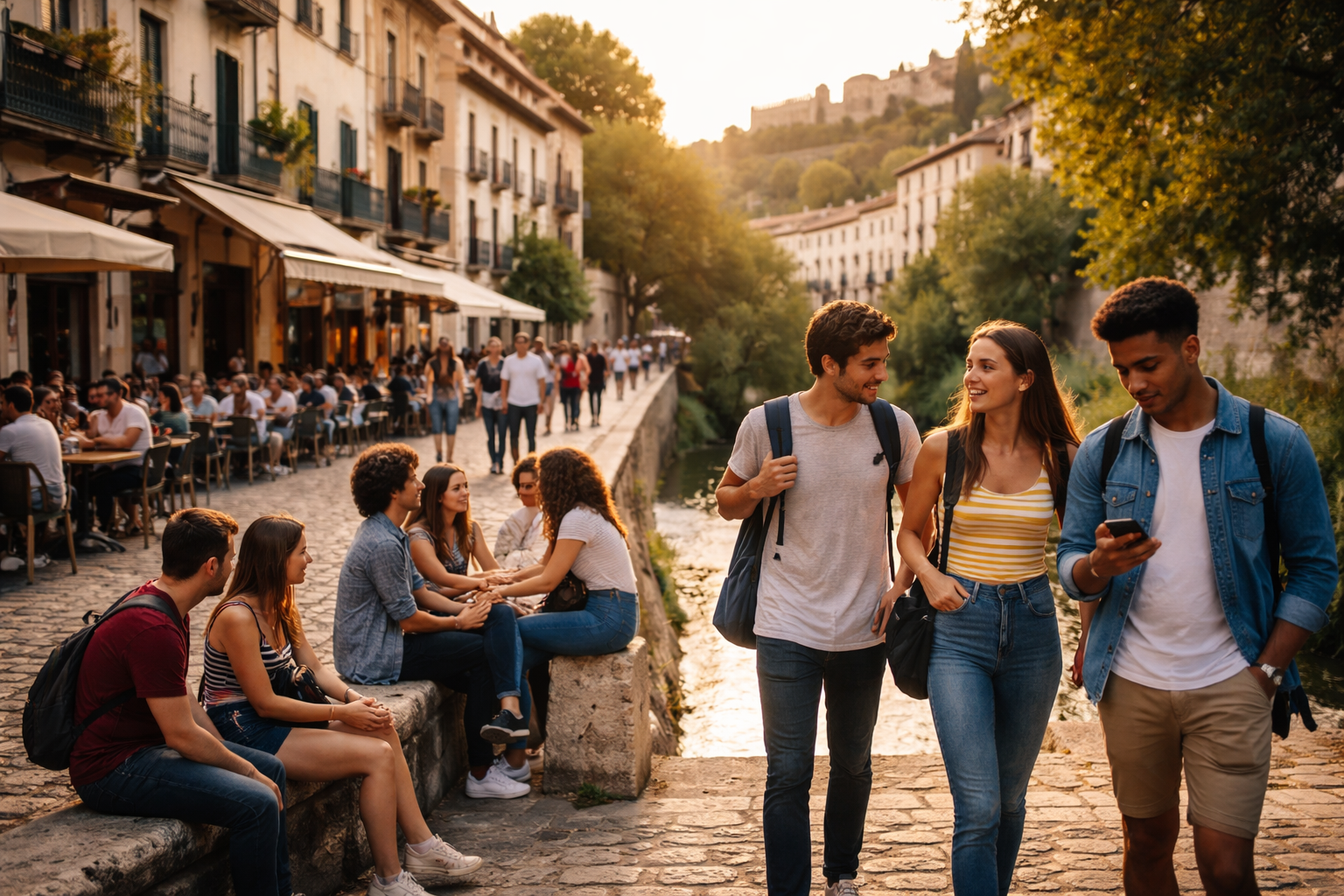 Erasmus student guide illustration for Granada