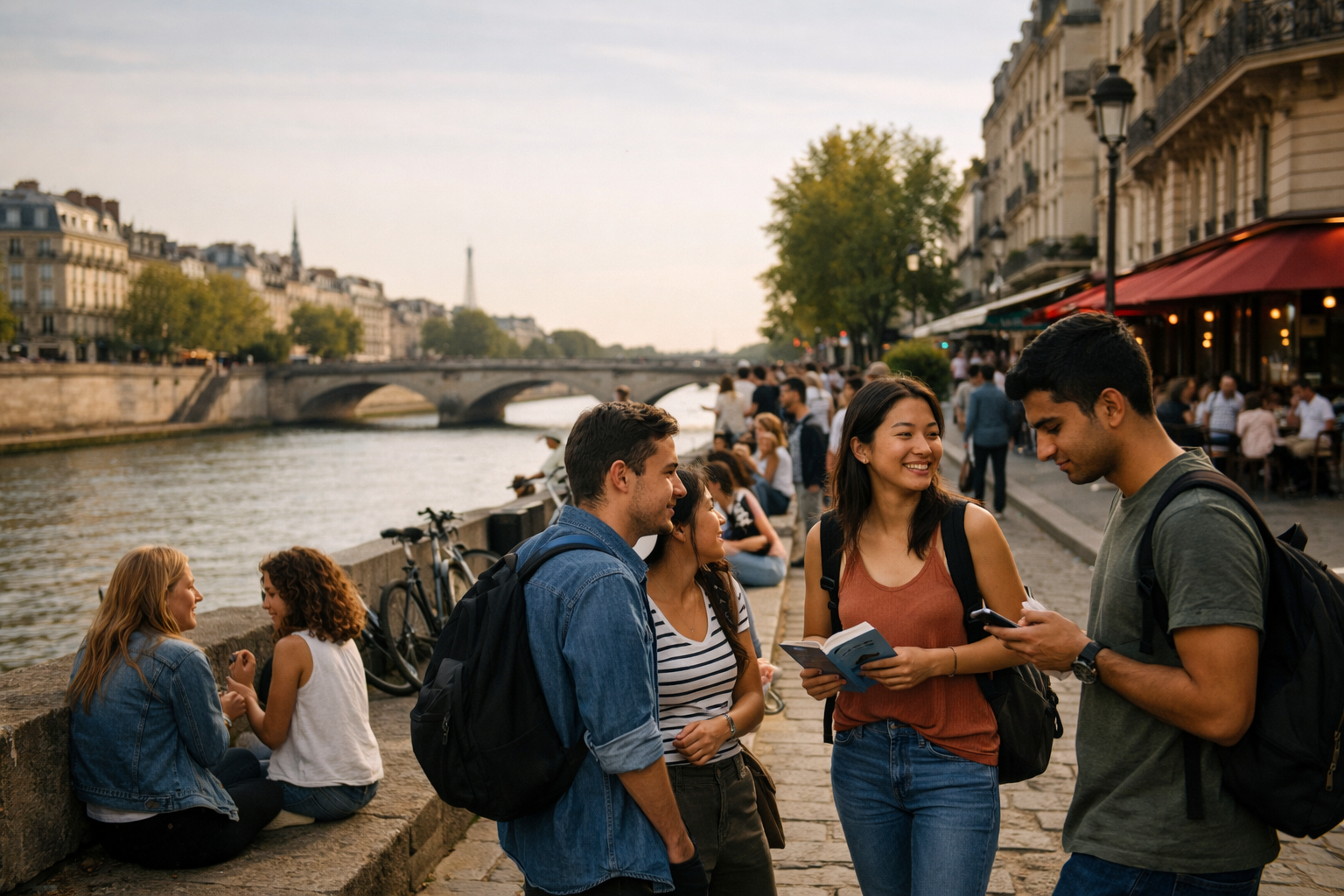 Erasmus student guide illustration for Paris