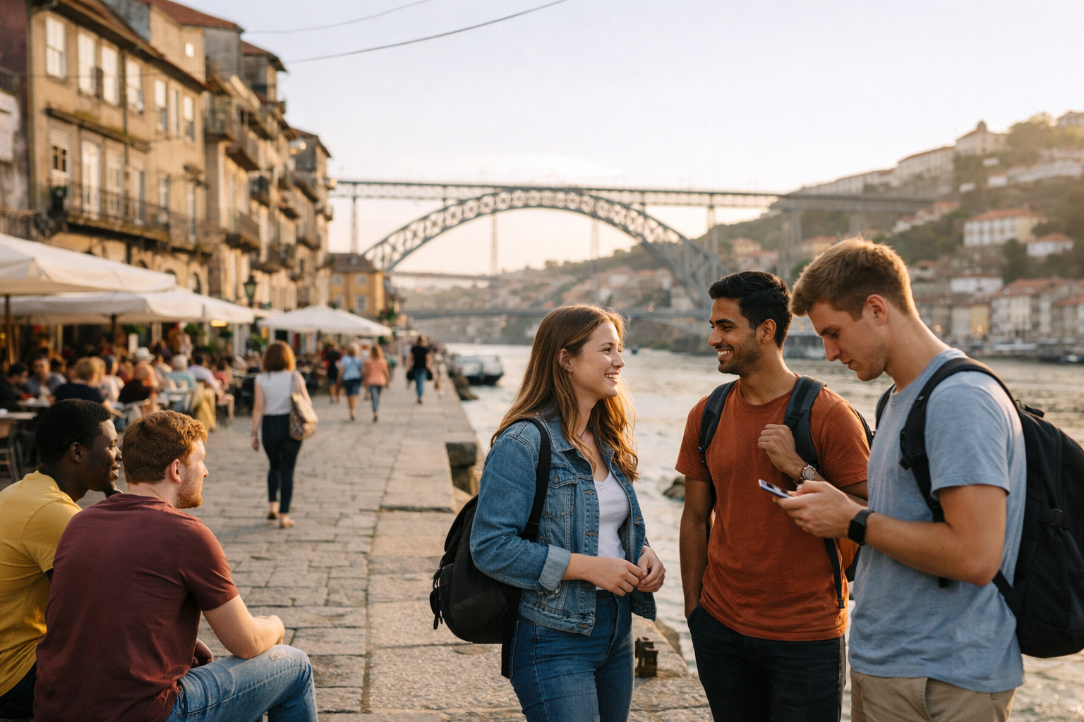 Erasmus student guide illustration for Porto