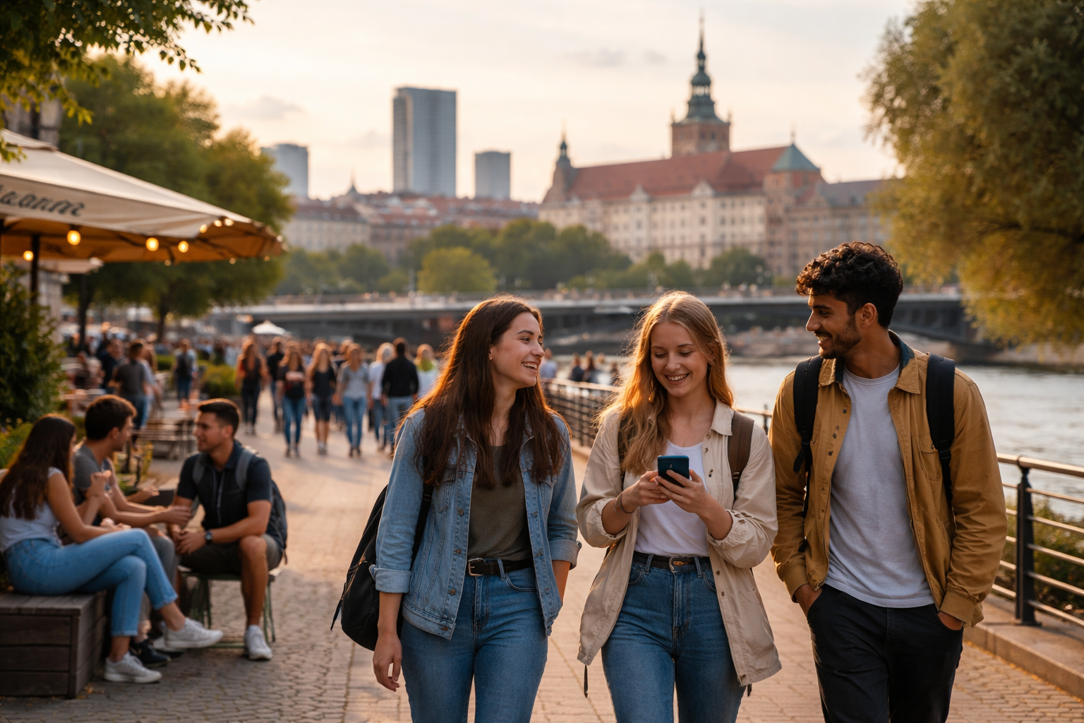 Erasmus student guide illustration for Warsaw